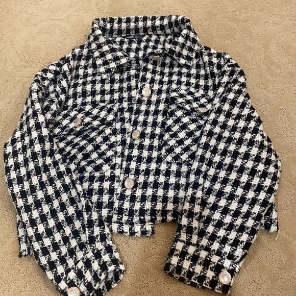 SHEIN Jackets & Blazers - Collared Tweed Jacket